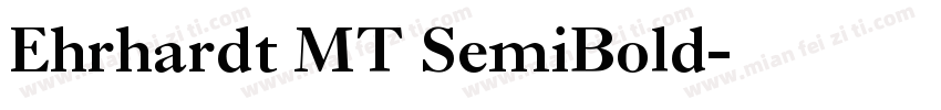 Ehrhardt MT SemiBold字体转换